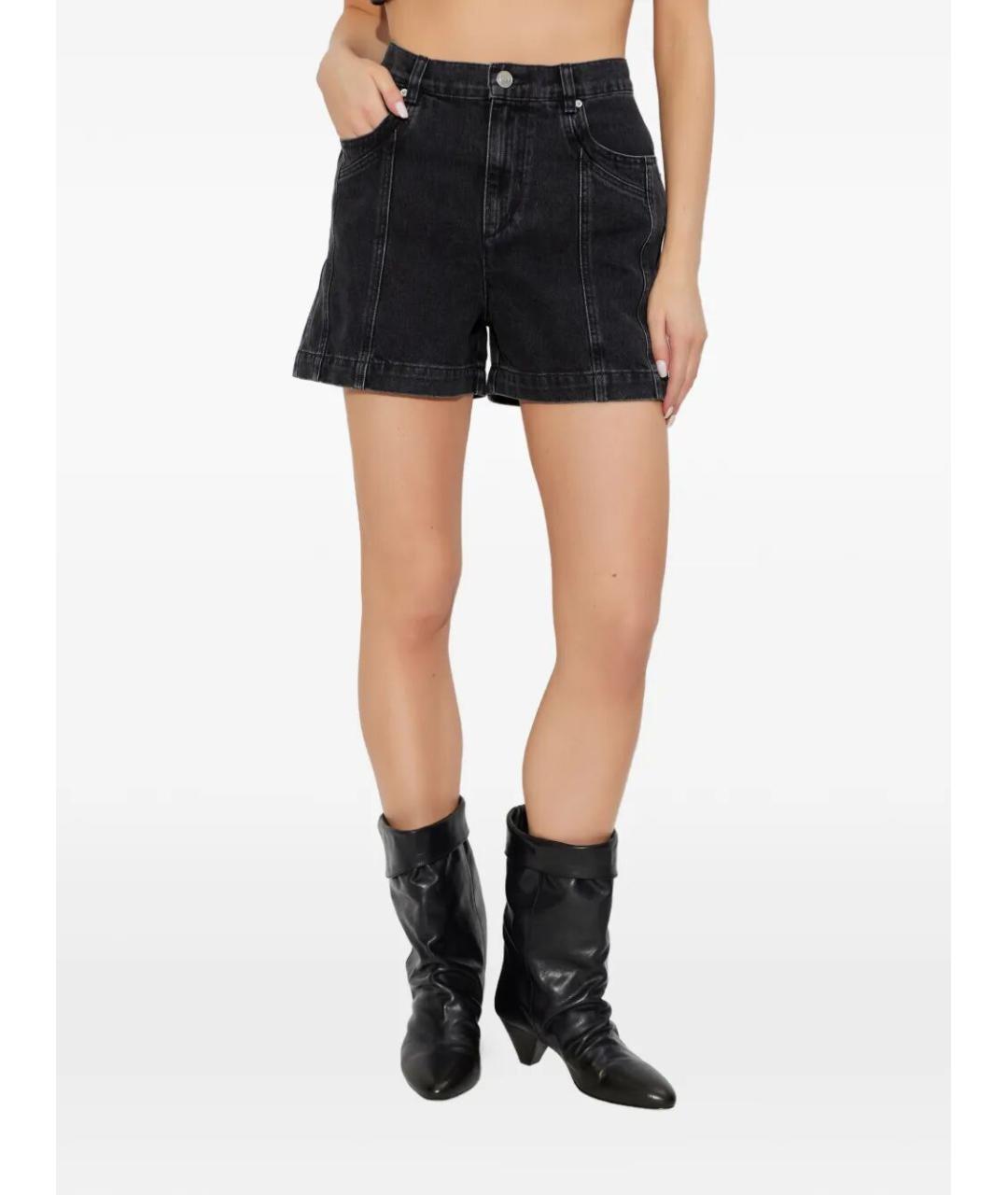ISABEL MARANT Черные хлопковые шорты, фото 4