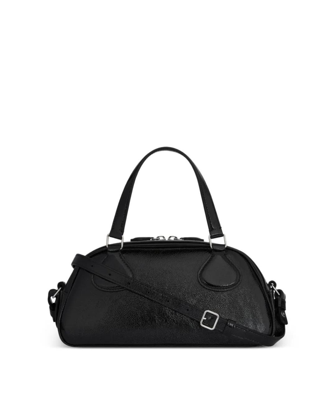 COURREGES Черная кожаная сумка через плечо, фото 3