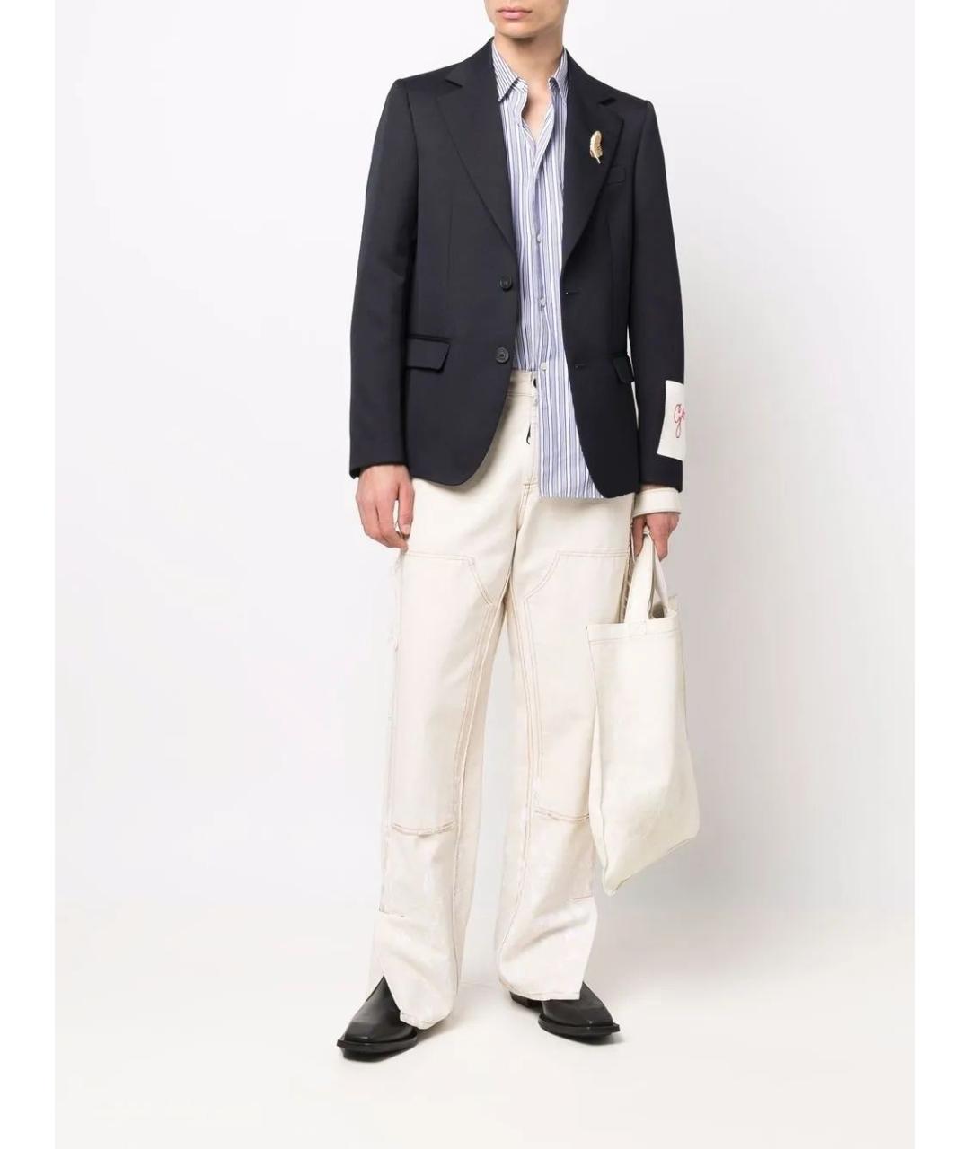 GOLDEN GOOSE DELUXE BRAND Синий полиэстеровый пиджак, фото 2