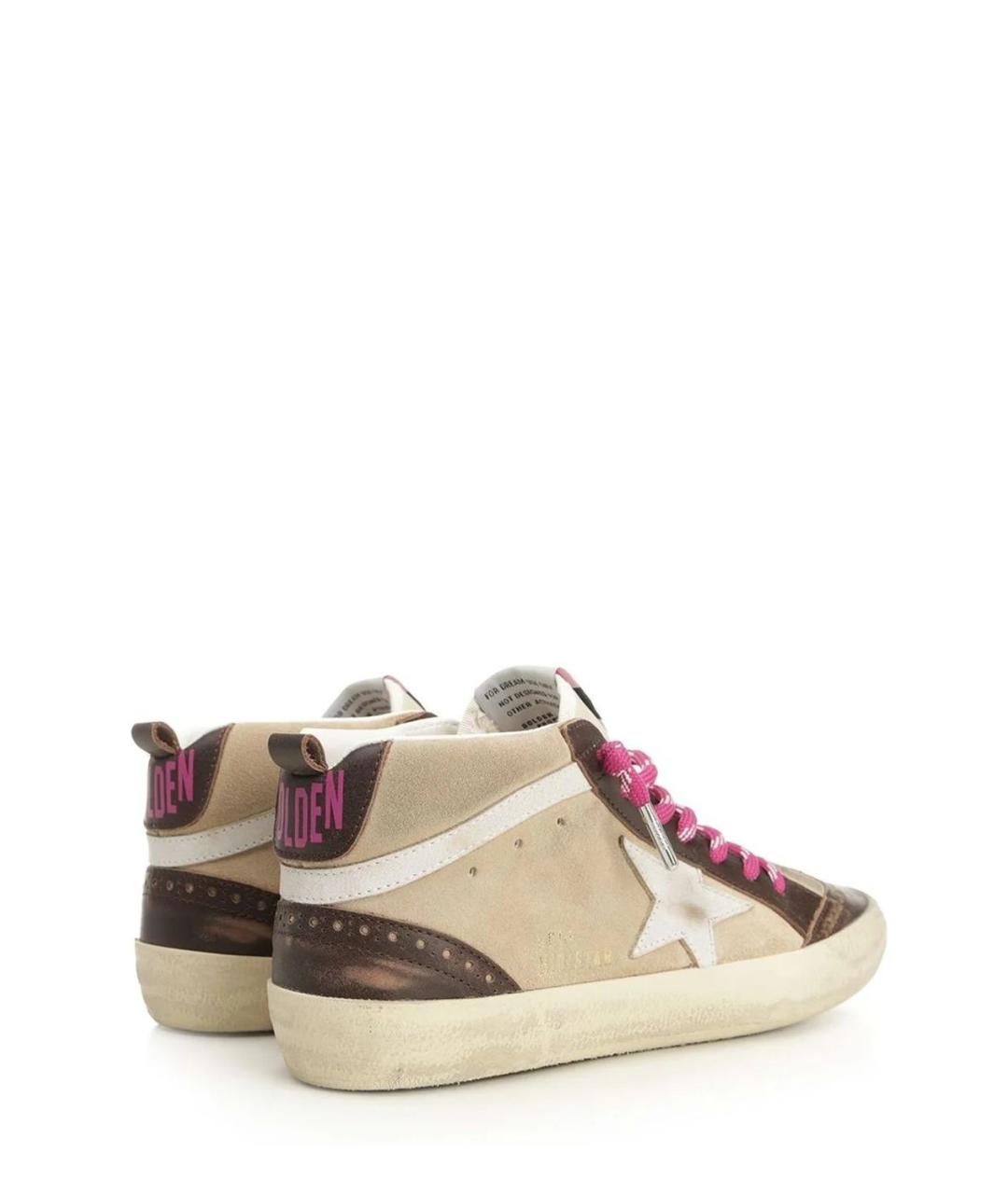 GOLDEN GOOSE DELUXE BRAND Коричневые кожаные кеды, фото 3