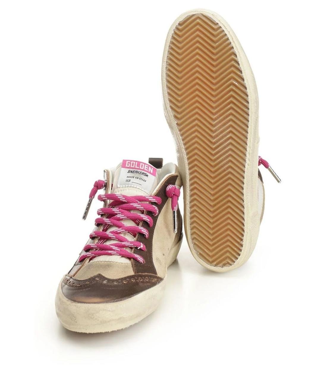 GOLDEN GOOSE DELUXE BRAND Коричневые кожаные кеды, фото 4