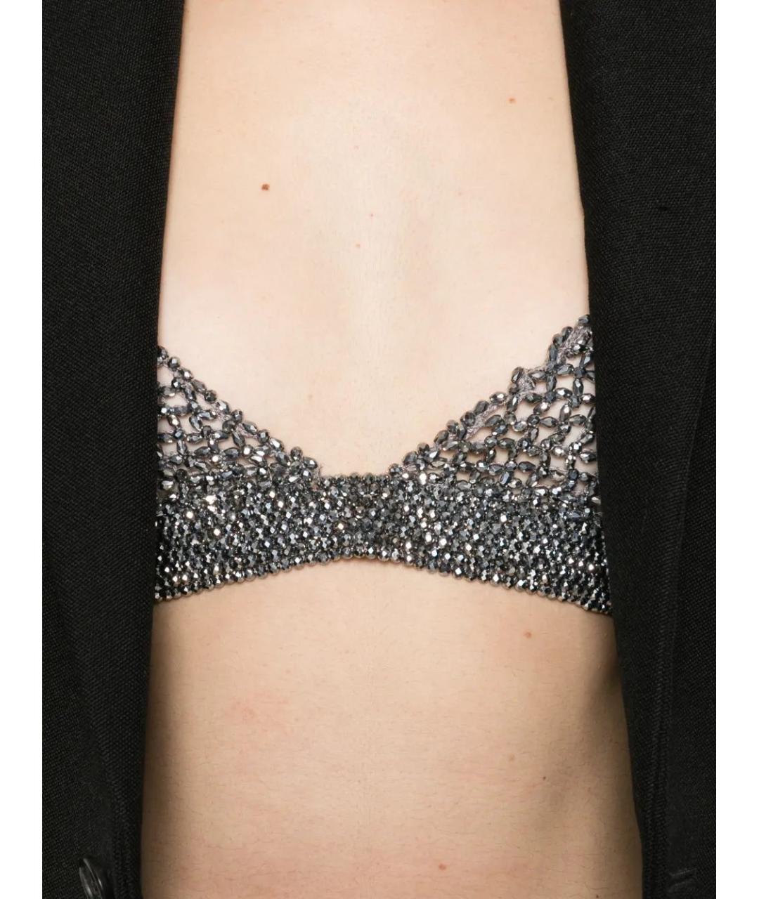 GOLDEN GOOSE DELUXE BRAND Серебряная полиэстеровая майка, фото 5