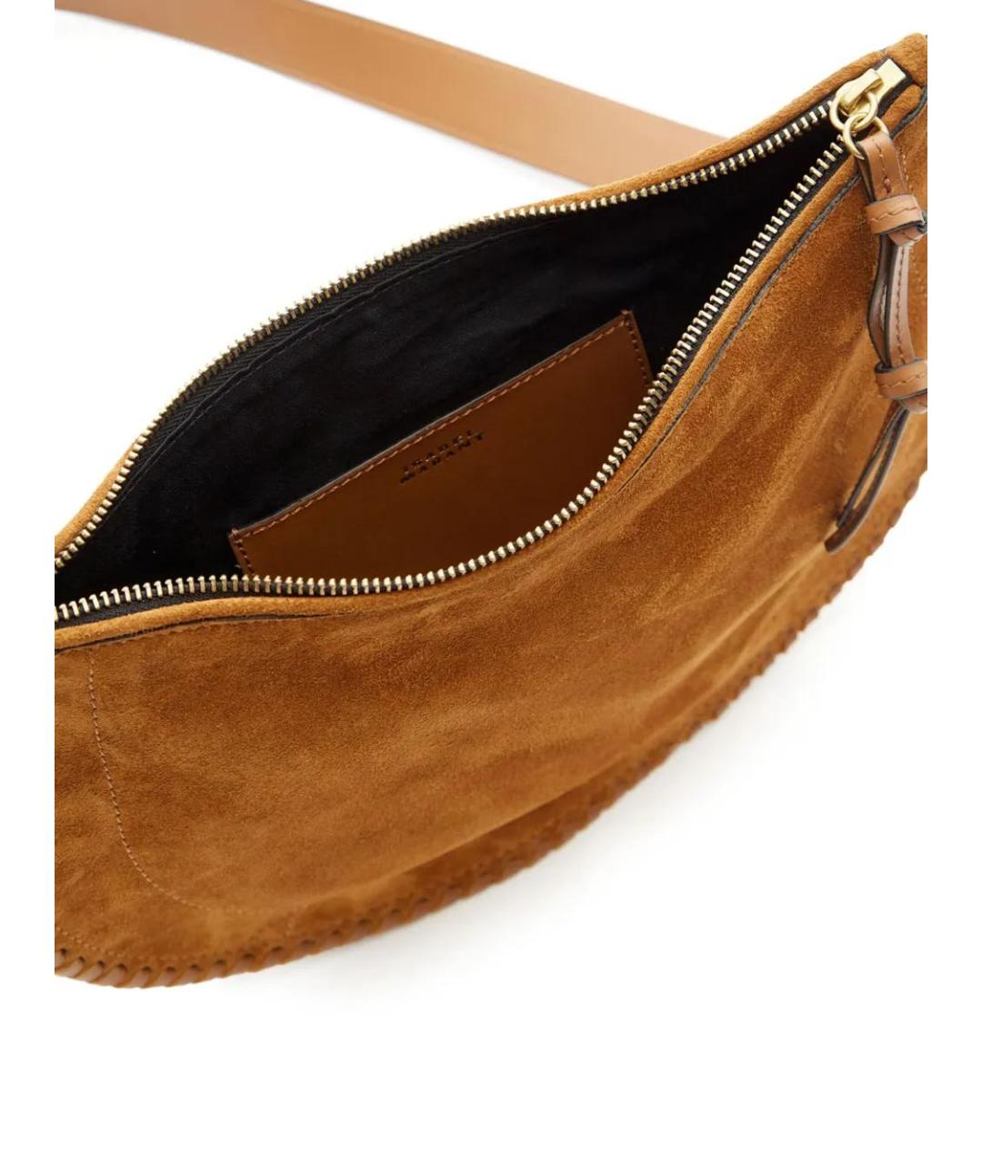 ISABEL MARANT Коричневая кожаная сумка через плечо, фото 4