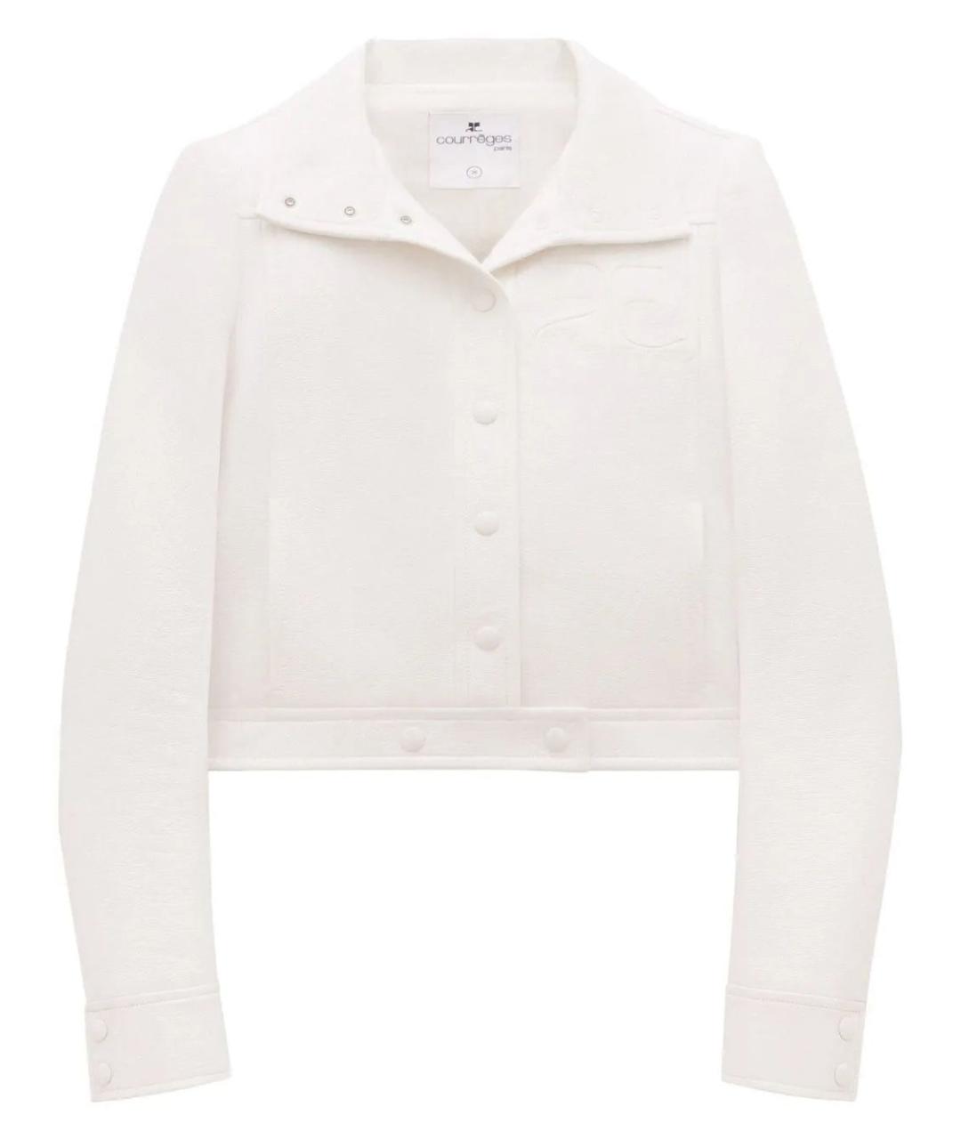 COURREGES Белая хлопковая куртка, фото 1