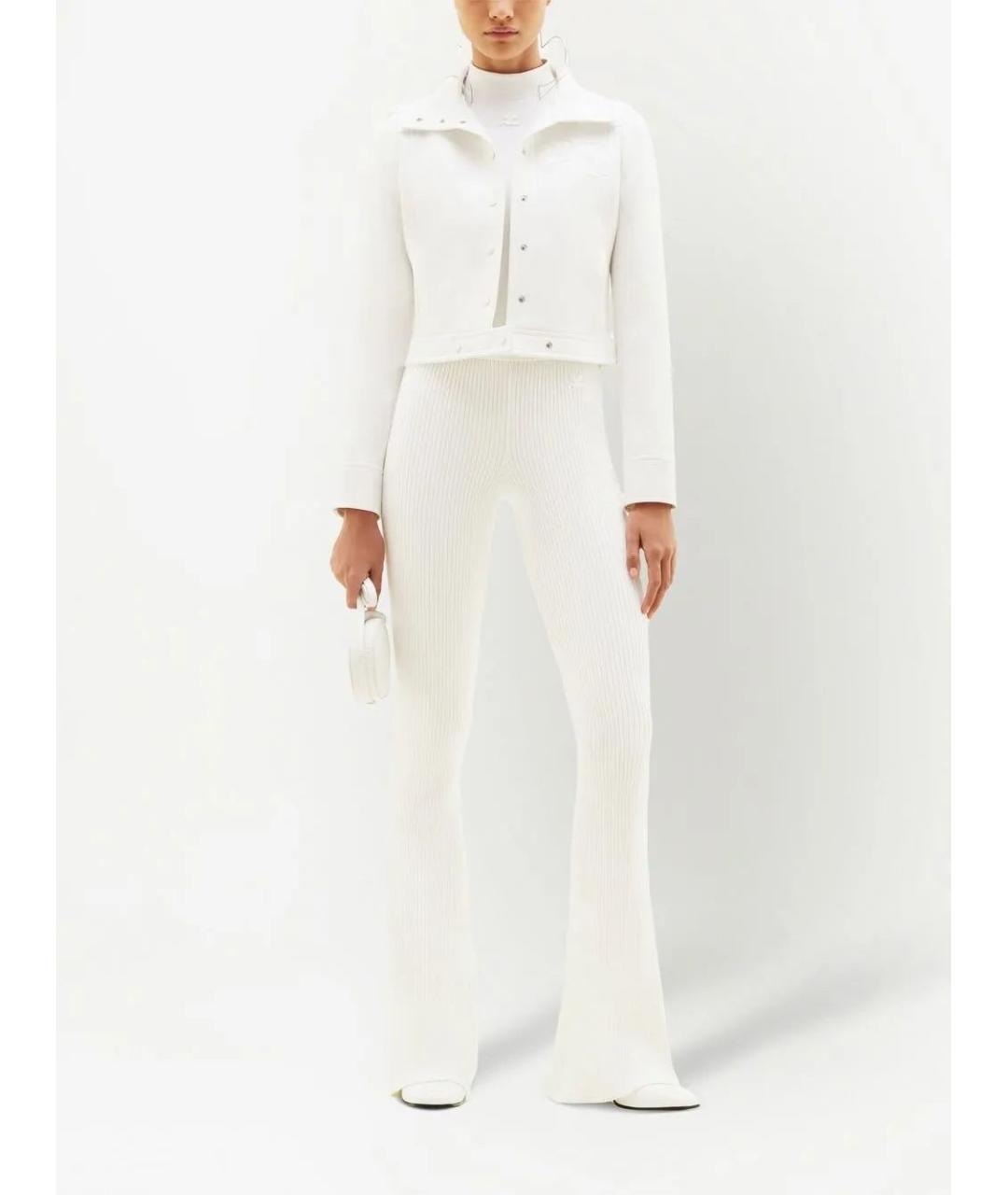 COURREGES Белая хлопковая куртка, фото 2