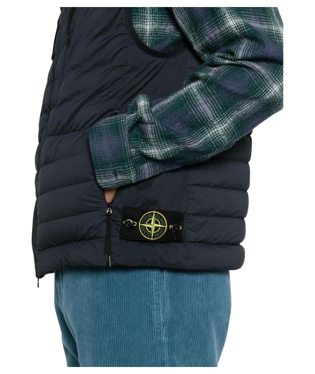STONE ISLAND Синий полиамидовый жилет, фото 5