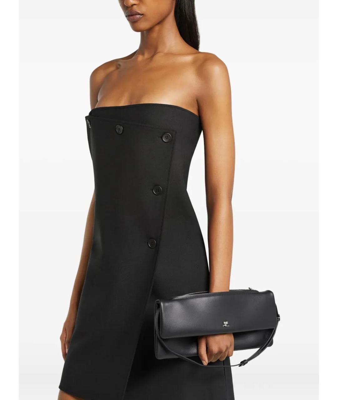 COURREGES Черное полиэстеровое повседневное платье, фото 5