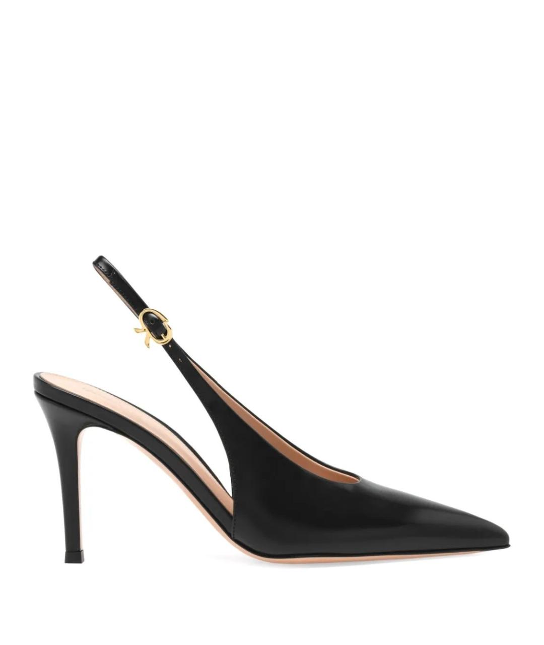 GIANVITO ROSSI Черные кожаные туфли, фото 1