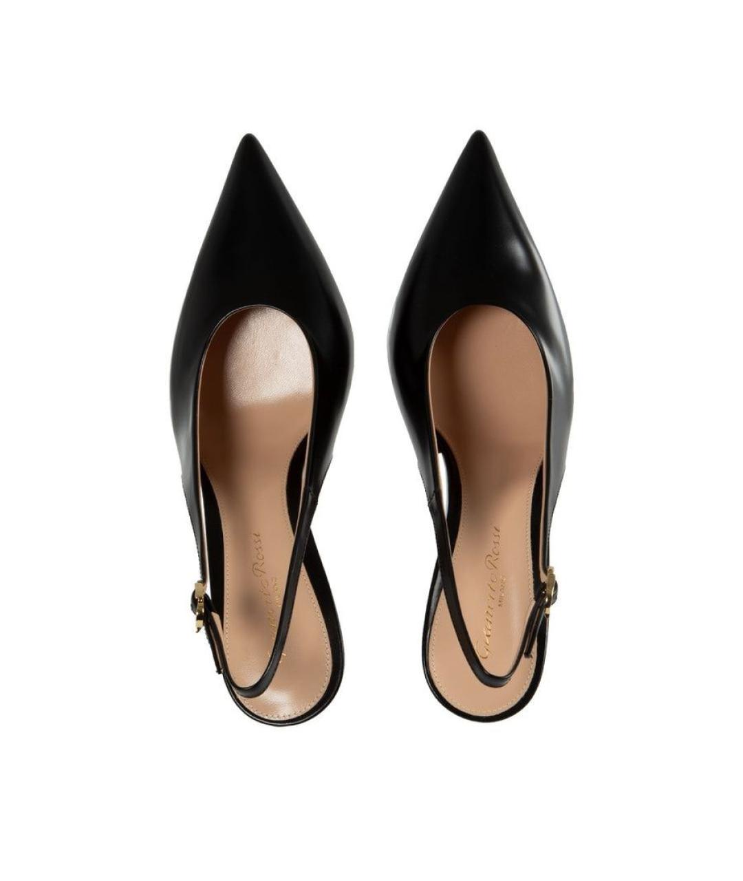 GIANVITO ROSSI Черные кожаные туфли, фото 4