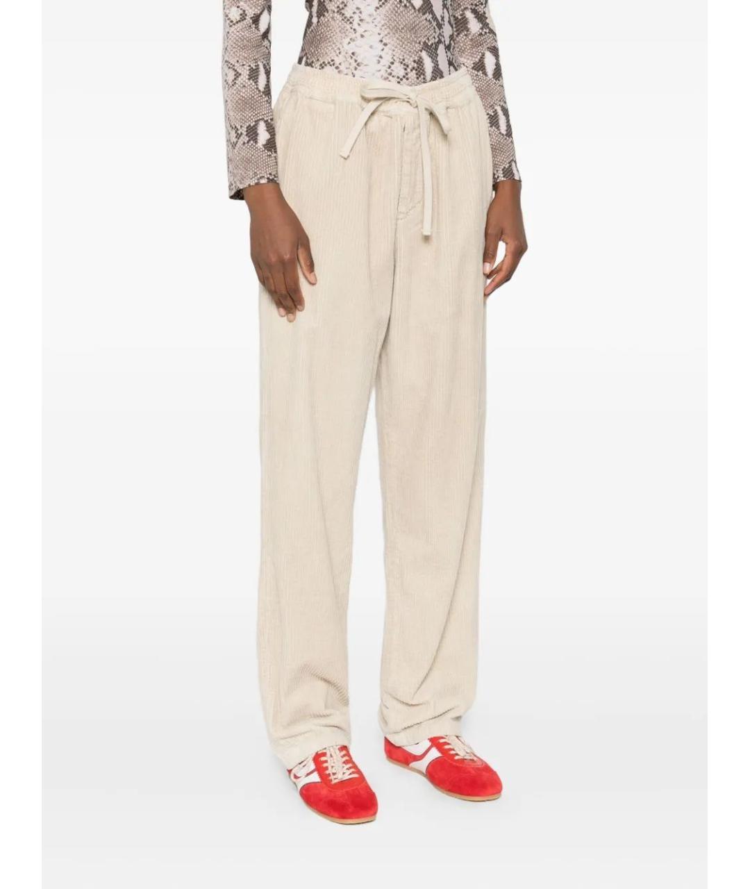 ISABEL MARANT Бежевые хлопковые повседневные брюки, фото 3