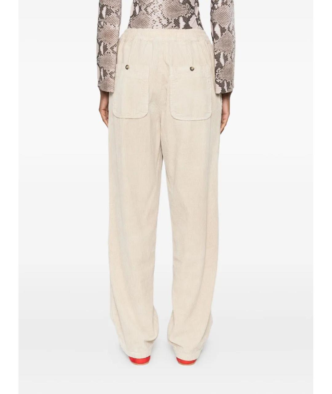 ISABEL MARANT Бежевые хлопковые повседневные брюки, фото 4