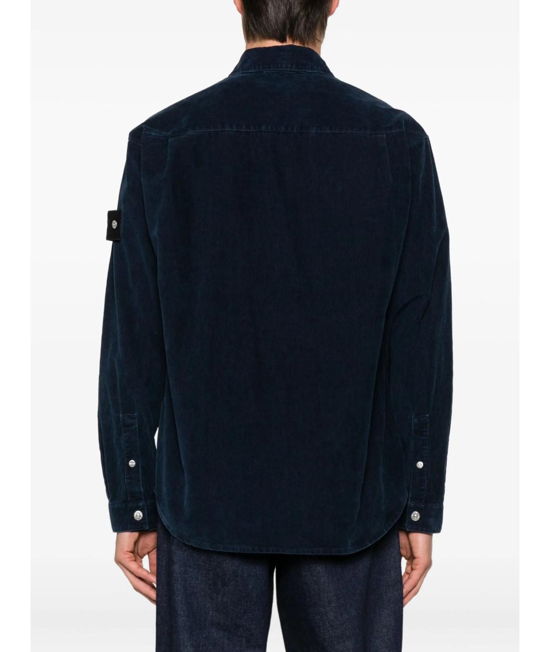 STONE ISLAND Синяя кэжуал рубашка, фото 4