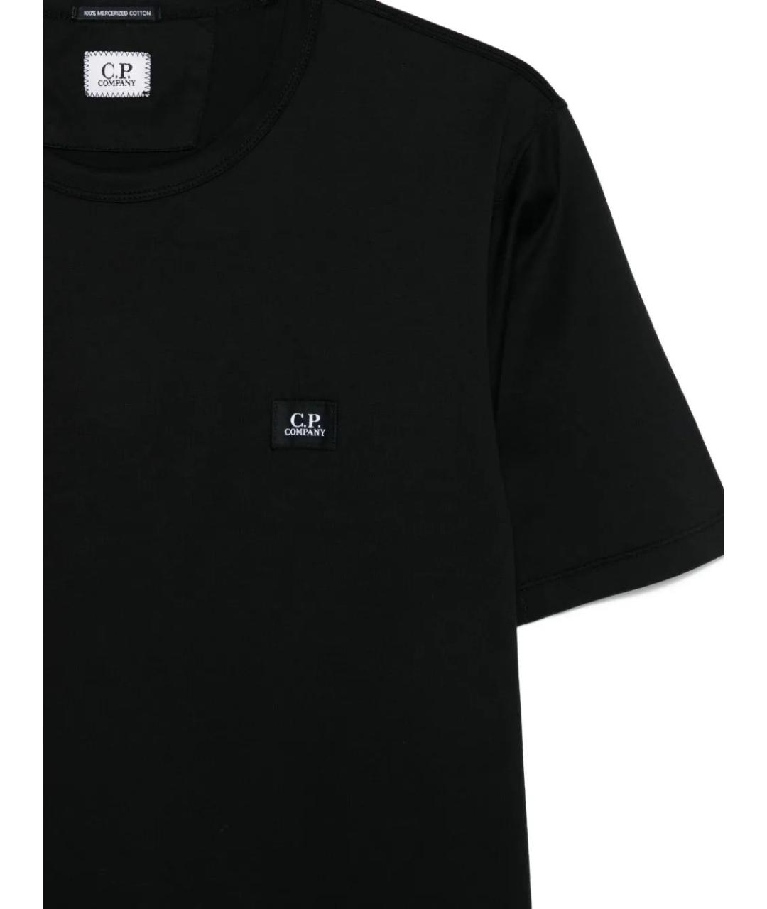 CP COMPANY Черная хлопковая футболка, фото 3