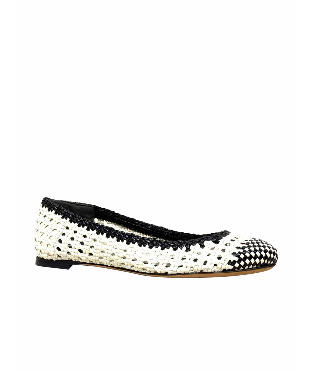 ALEXANDER MCQUEEN Белые кожаные балетки, фото 1