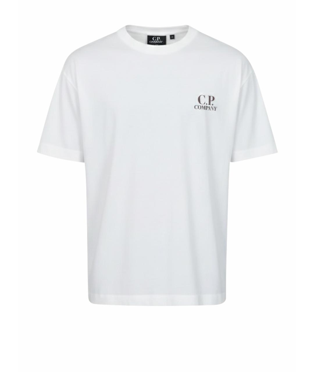 CP COMPANY Белая хлопковая футболка, фото 1