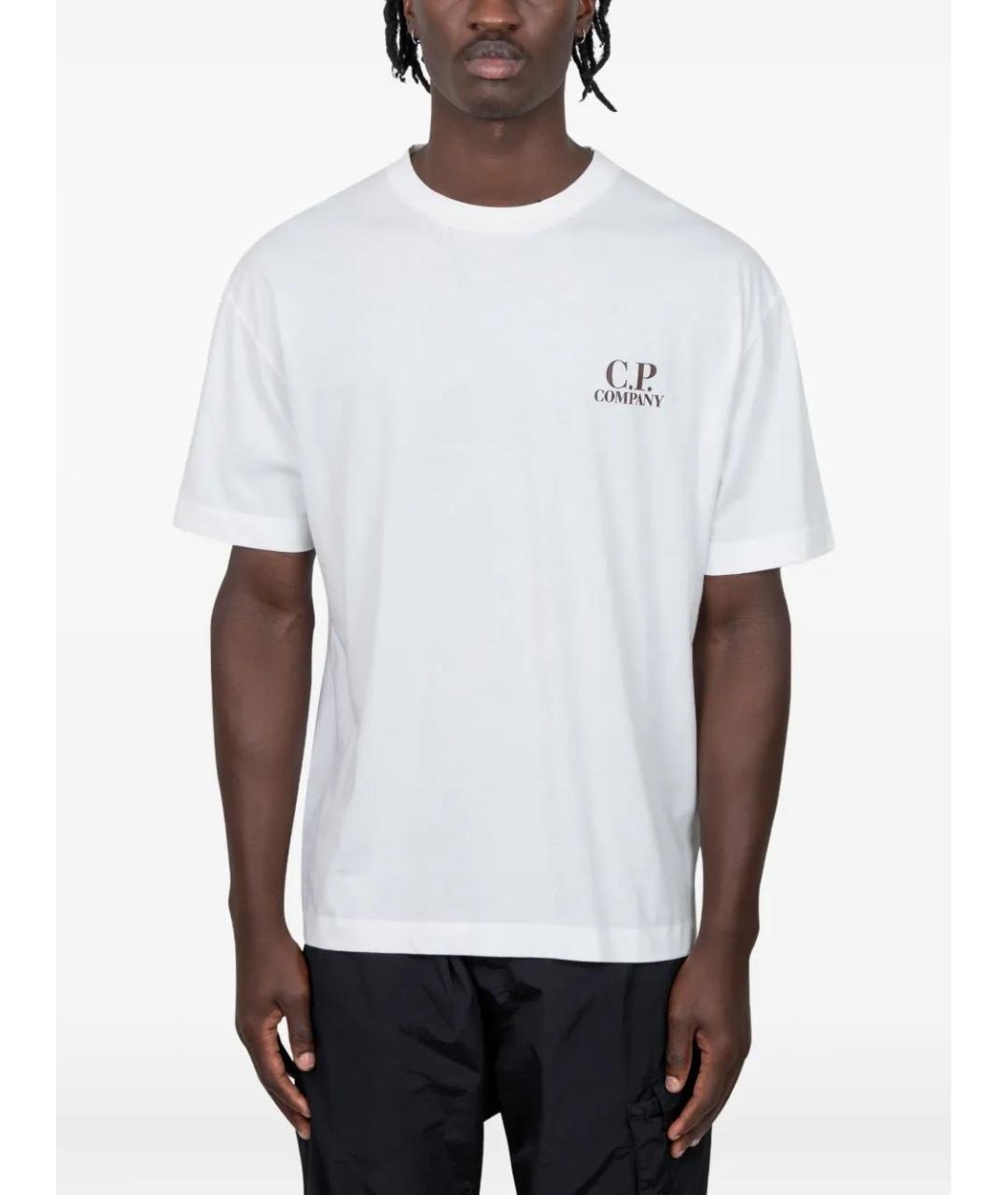 CP COMPANY Белая хлопковая футболка, фото 6