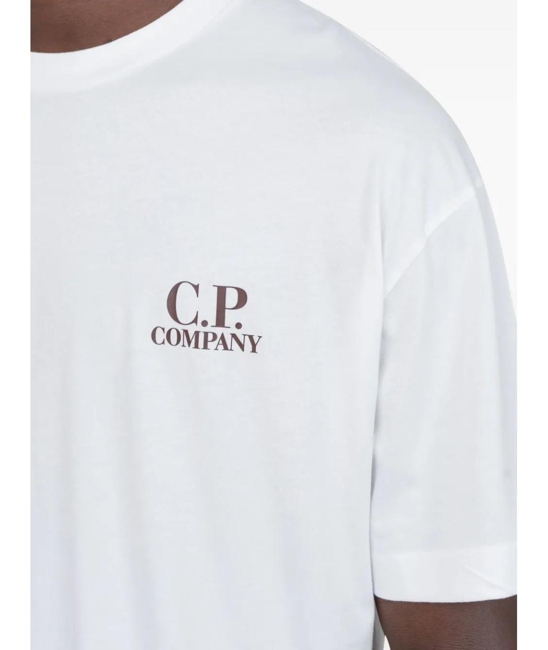 CP COMPANY Белая хлопковая футболка, фото 4