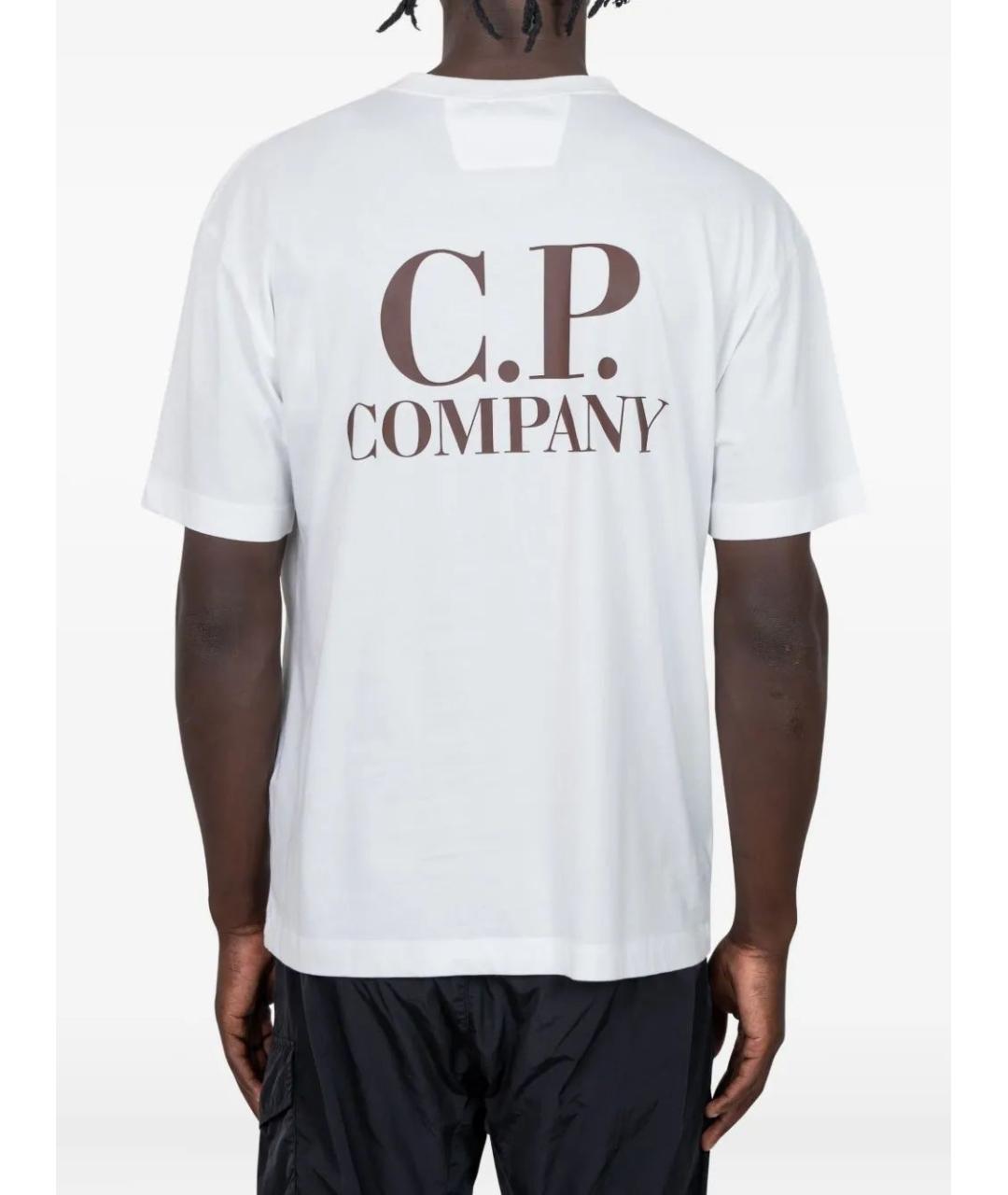 CP COMPANY Белая хлопковая футболка, фото 3