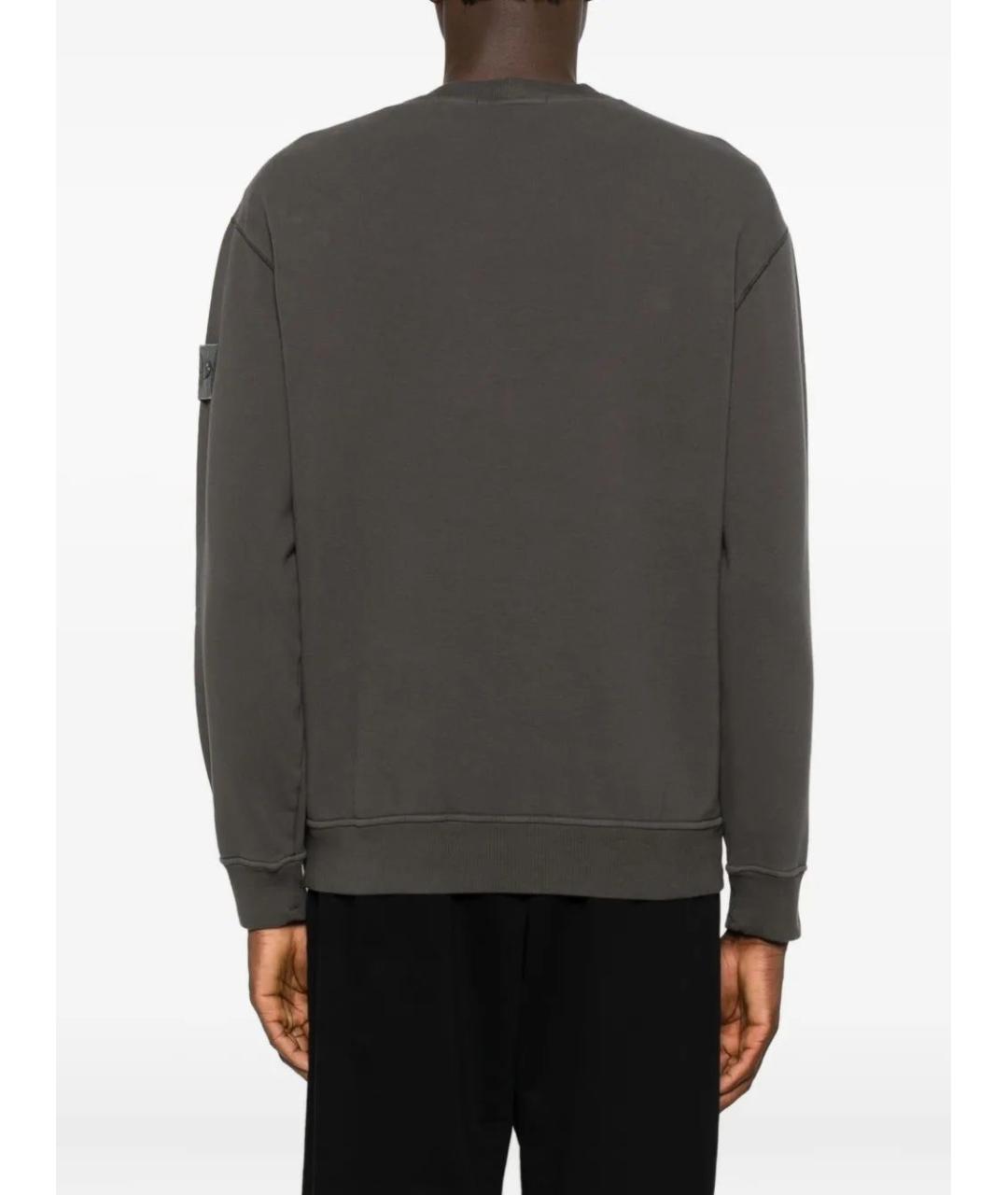 STONE ISLAND Серый хлопковый джемпер / свитер, фото 4