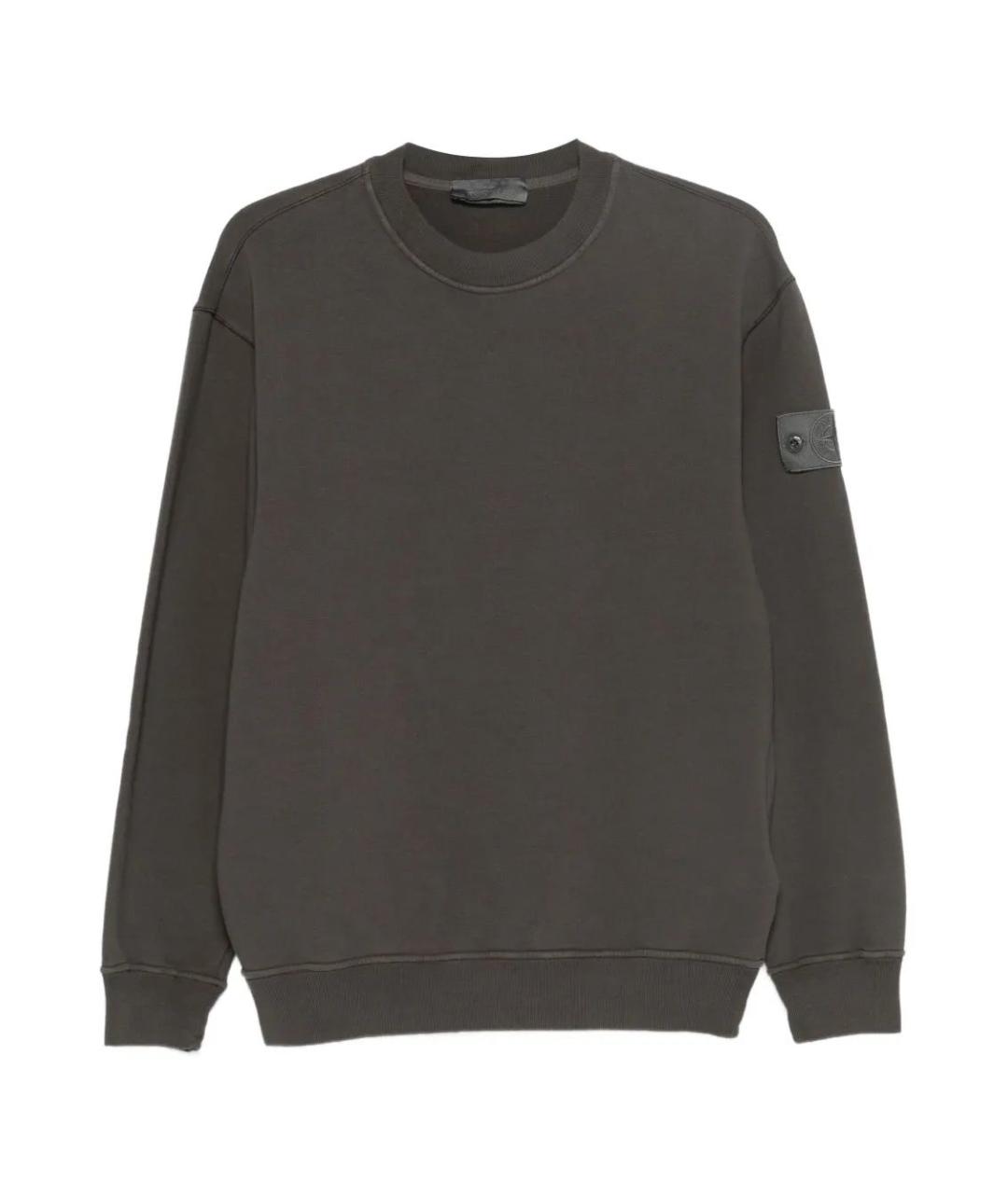 STONE ISLAND Серый хлопковый джемпер / свитер, фото 1