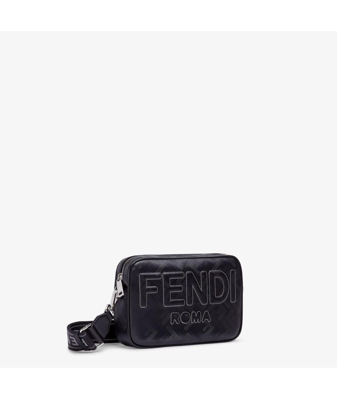 FENDI Черная кожаная сумка на плечо, фото 2