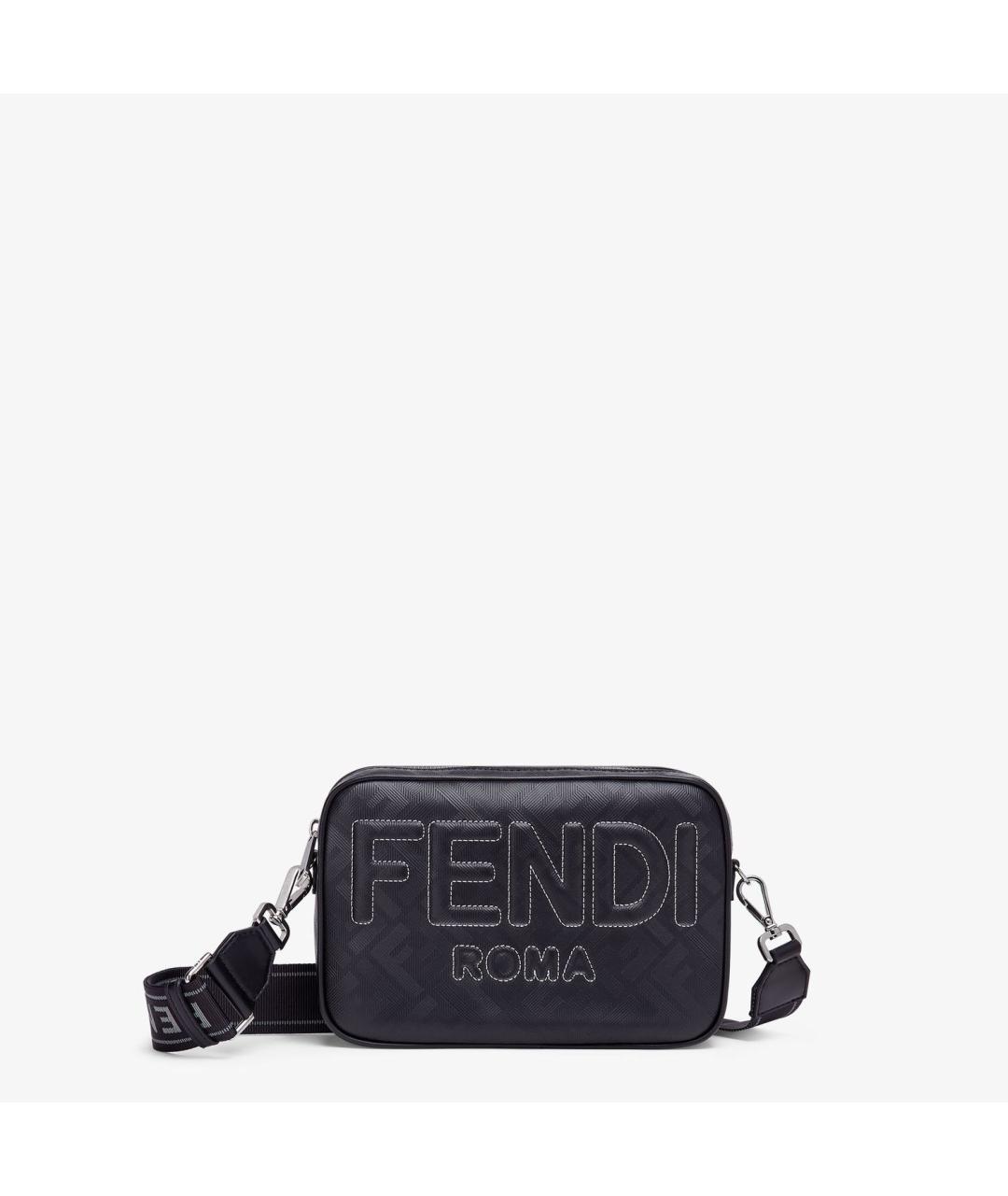 FENDI Черная кожаная сумка на плечо, фото 6