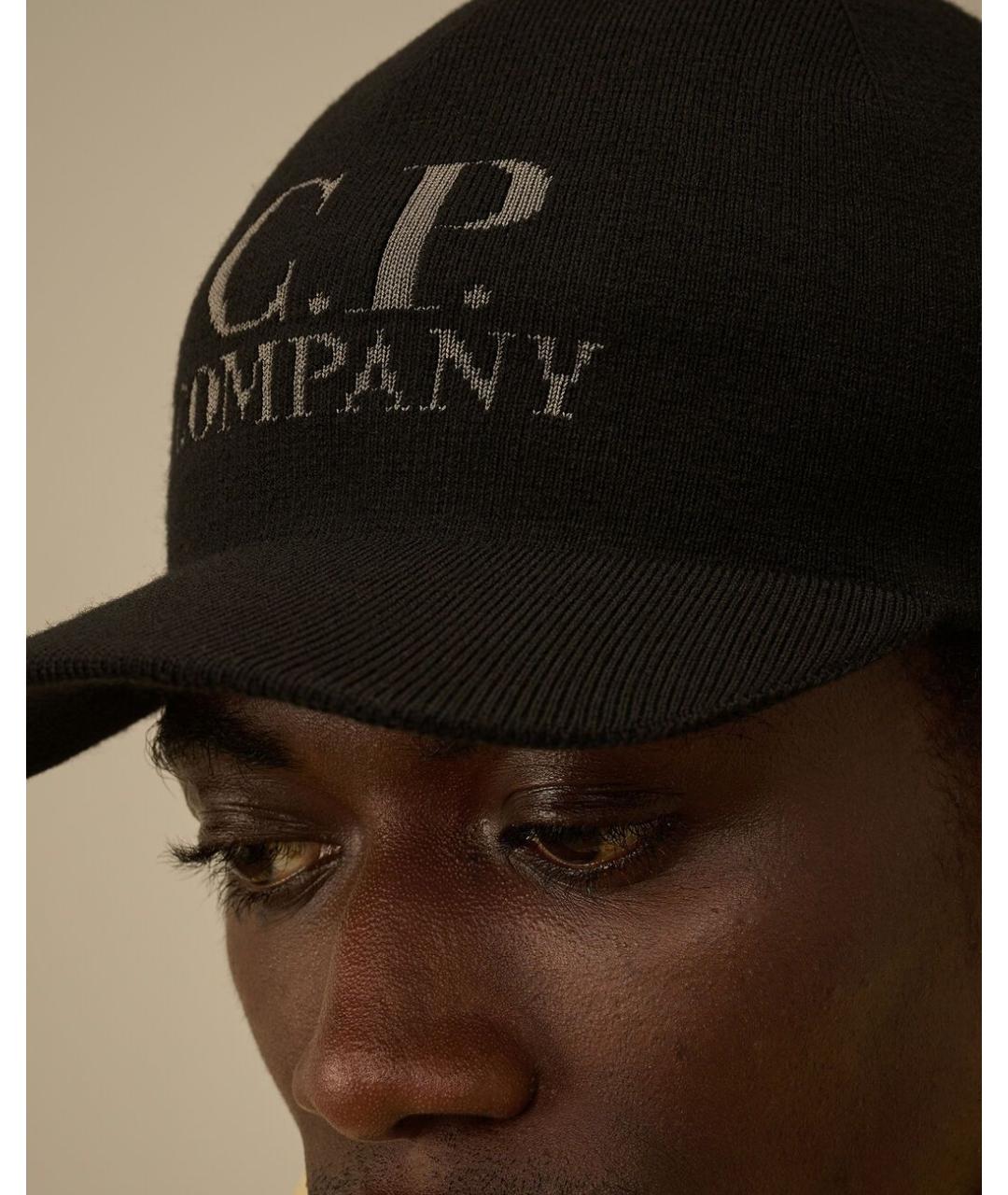 CP COMPANY Черная шерстяная кепка/бейсболка, фото 3