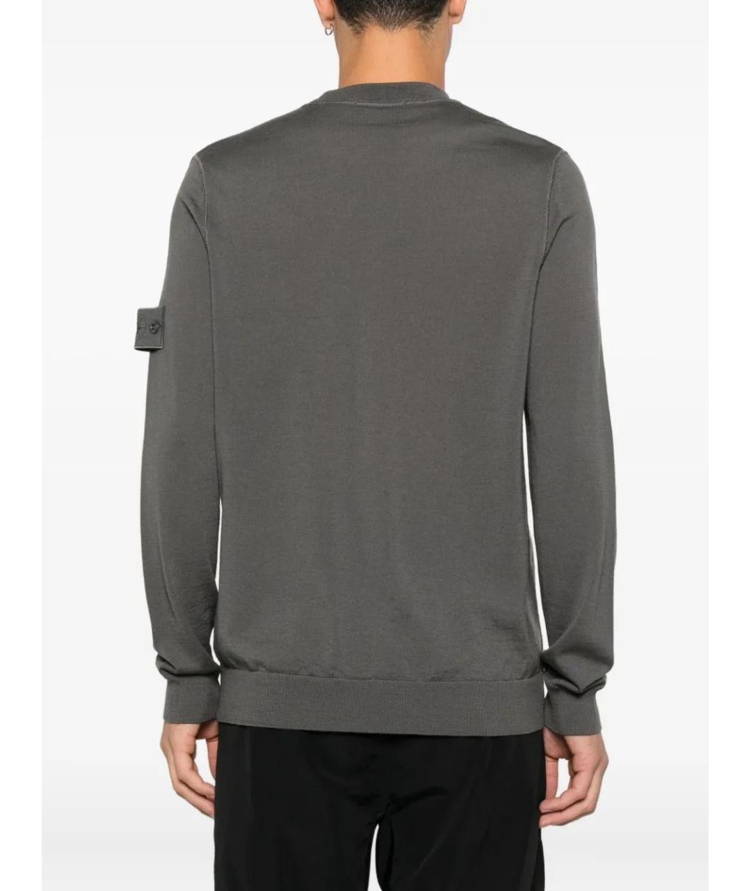 STONE ISLAND Серый джемпер / свитер, фото 4