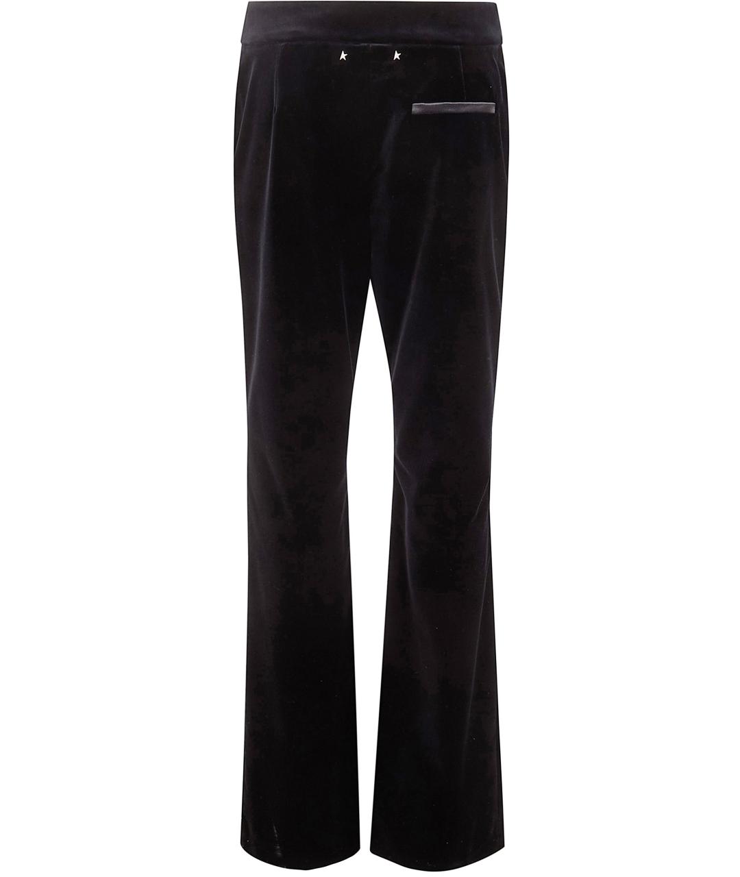 GOLDEN GOOSE DELUXE BRAND Черные полиэстеровые прямые брюки, фото 2