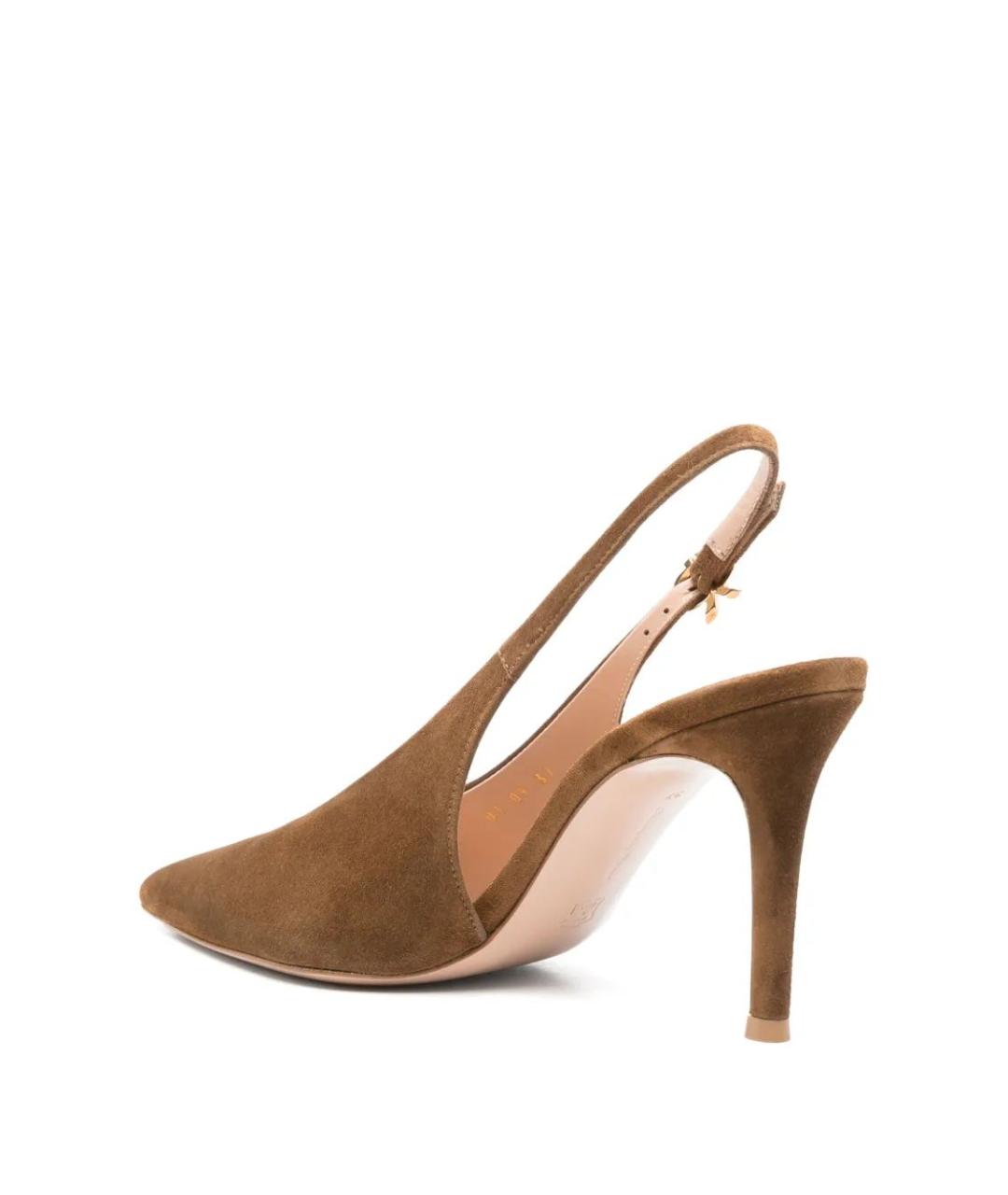 GIANVITO ROSSI Коричневые кожаные туфли, фото 3