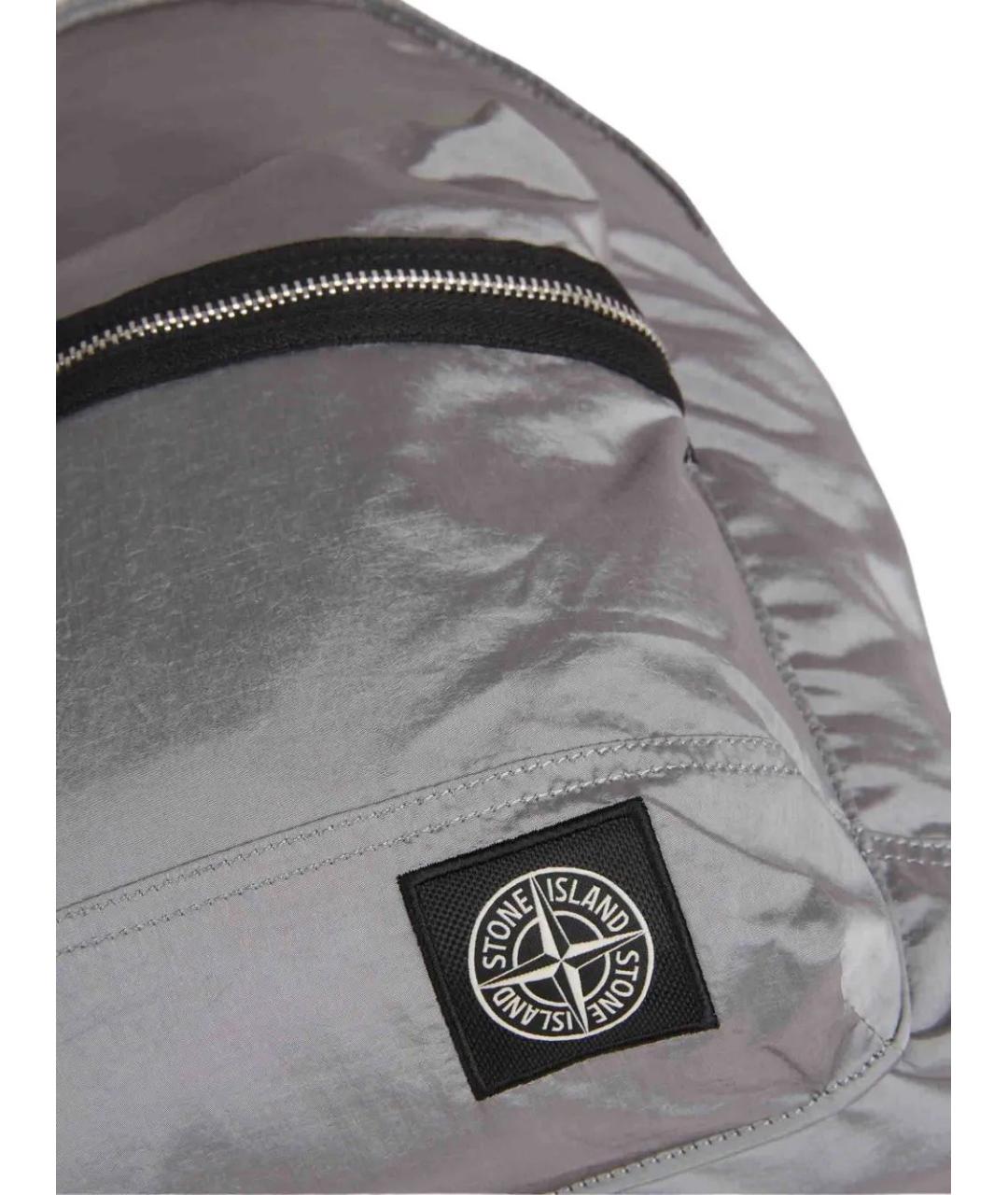 STONE ISLAND Серый синтетический рюкзак, фото 5