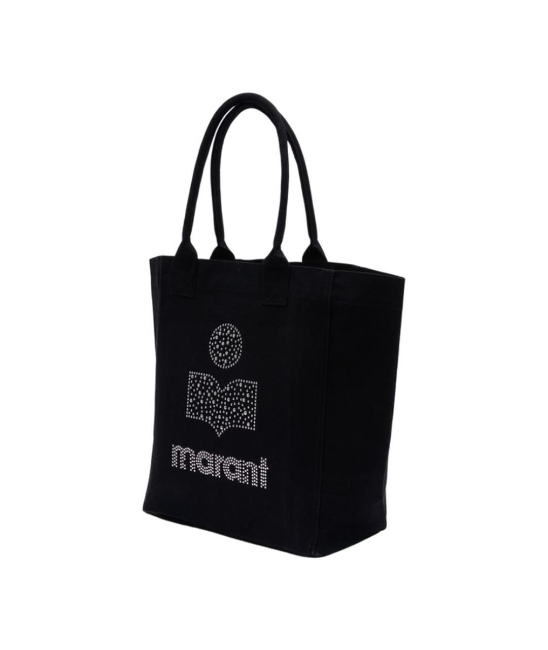 ISABEL MARANT Черная хлопковая сумка тоут, фото 2