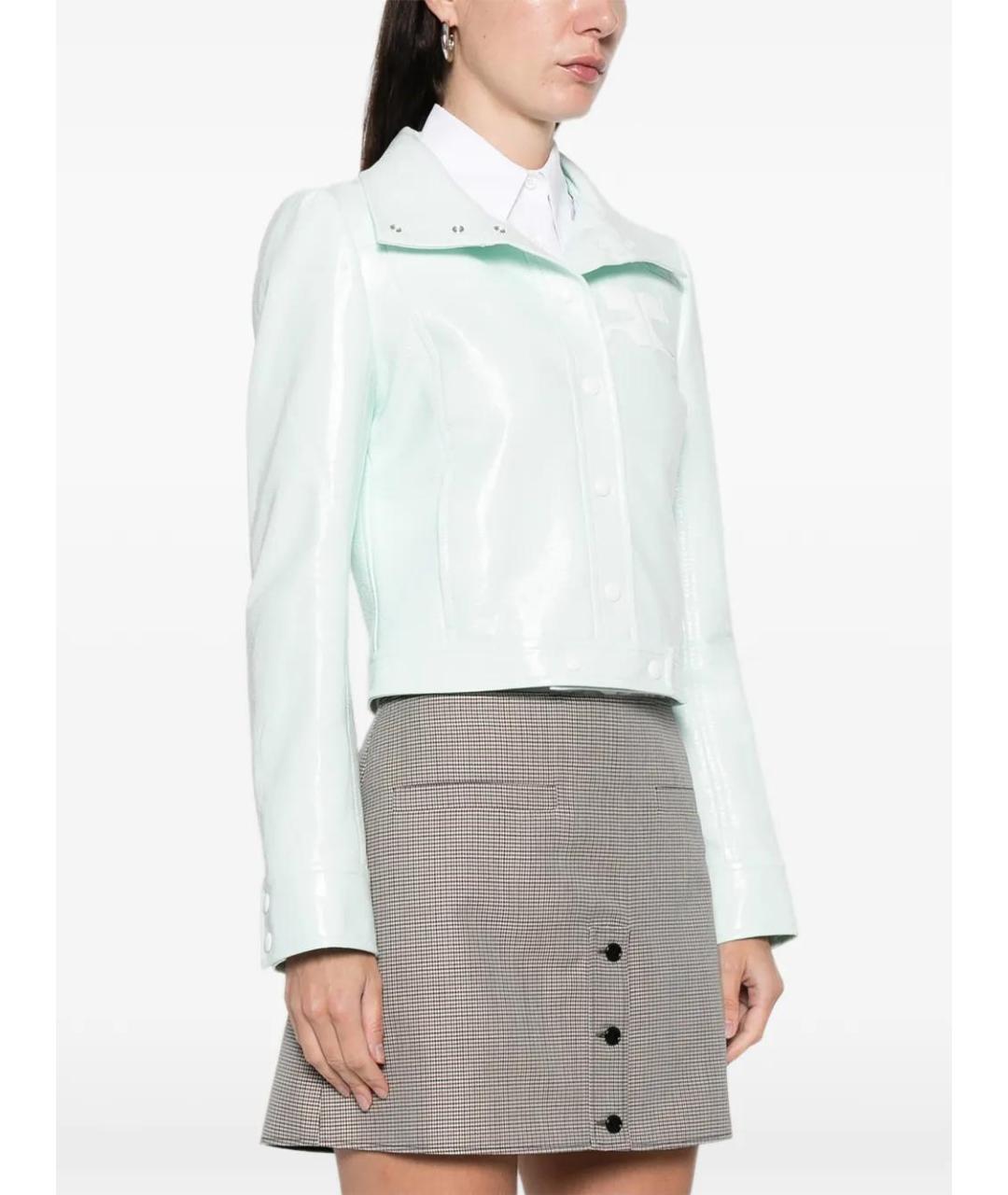 COURREGES Бирюзовая хлопковая куртка, фото 2