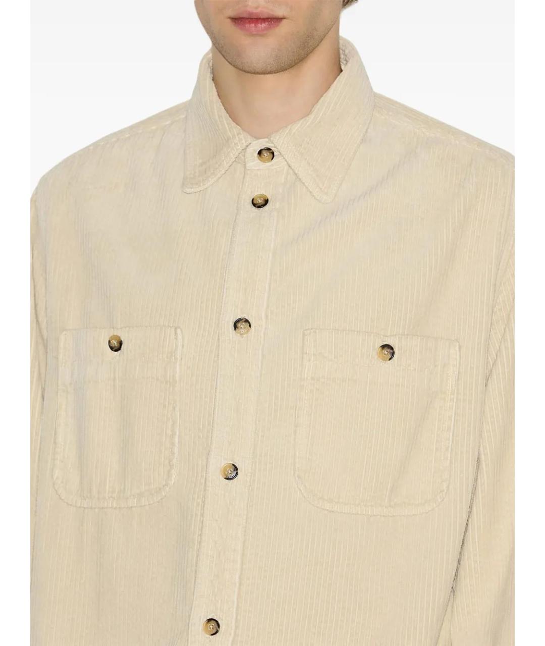 ISABEL MARANT Бежевая хлопковая кэжуал рубашка, фото 5