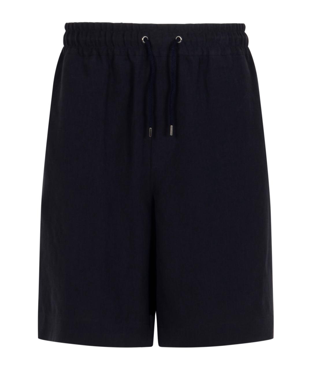 GIORGIO ARMANI Синие льняные шорты, фото 1