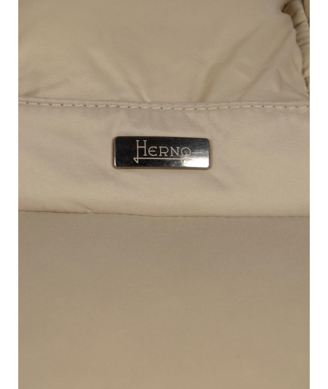 HERNO Бежевая полиамидовая куртка, фото 3