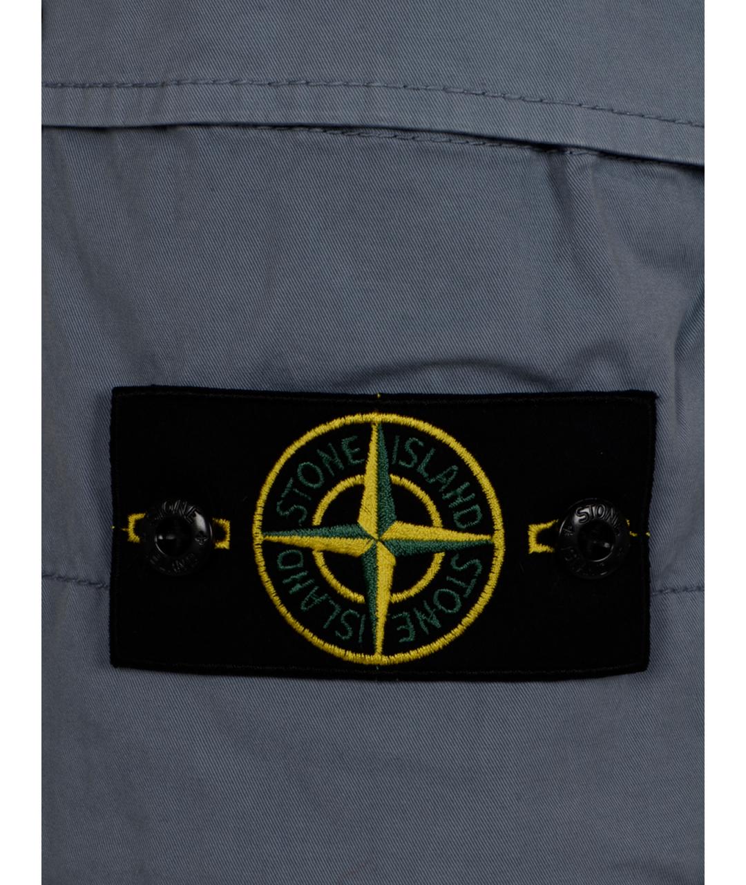 STONE ISLAND Синие хлопковые шорты, фото 3