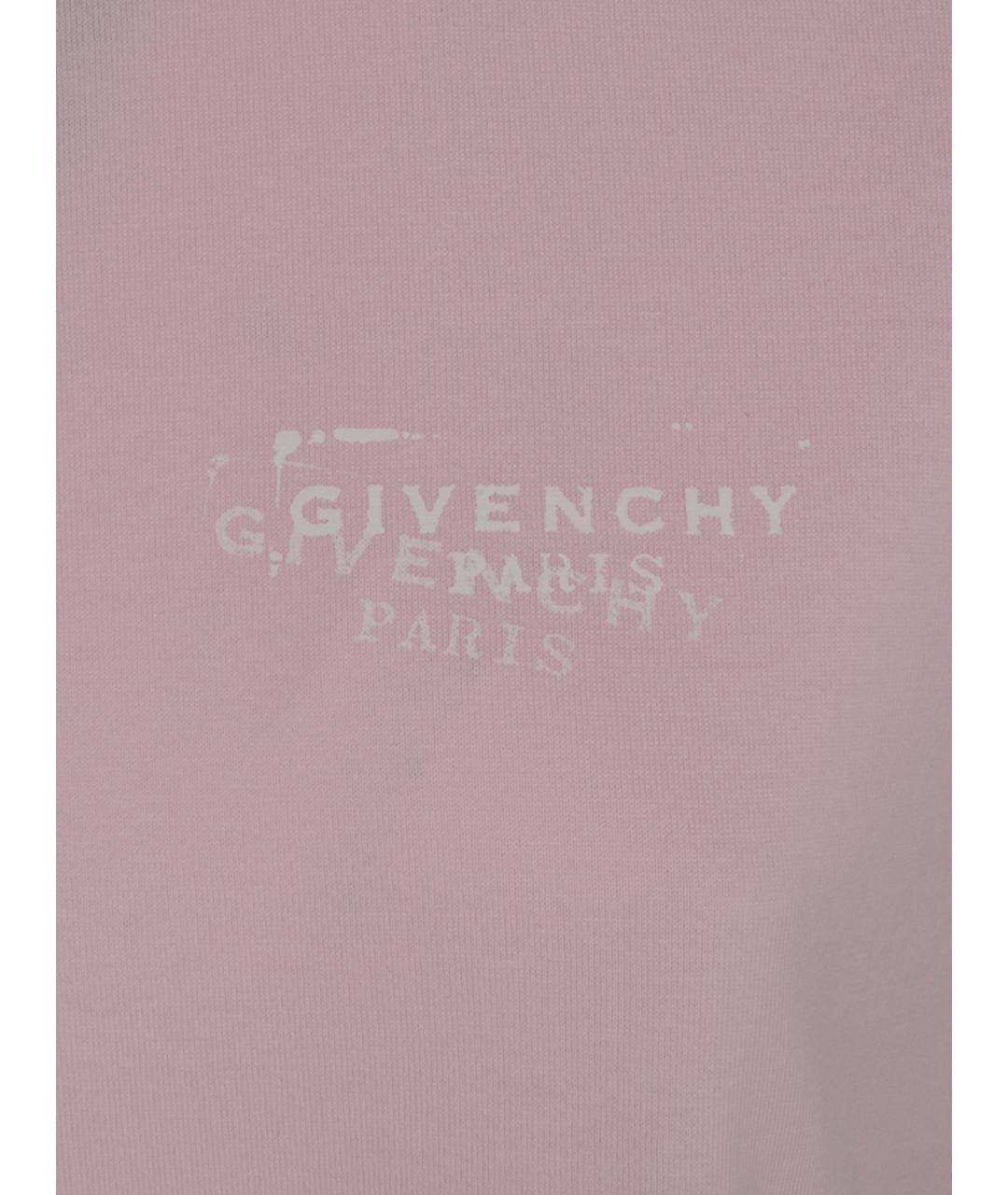 GIVENCHY Розовая хлопковая футболка, фото 3