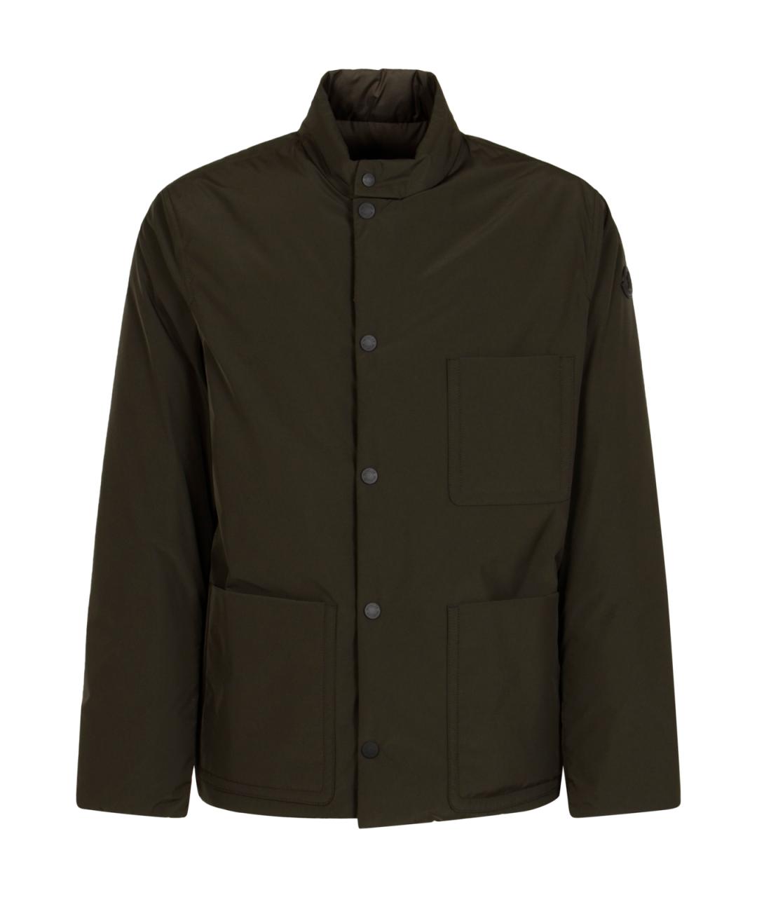 MONCLER Зеленая полиамидовая куртка, фото 1