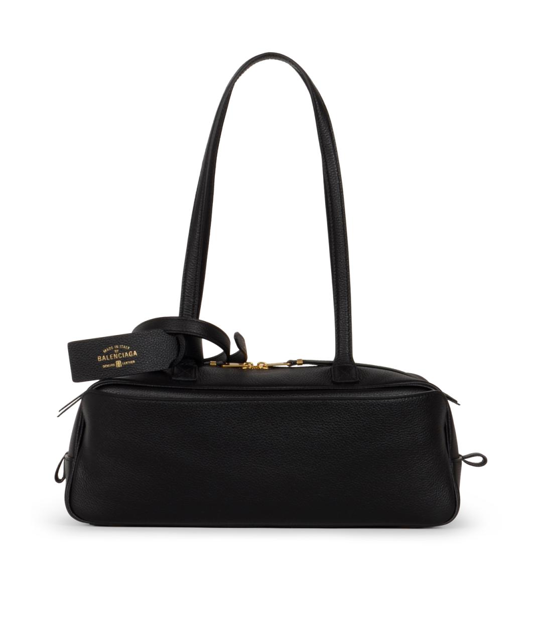 BALENCIAGA Черная кожаная сумка через плечо, фото 1