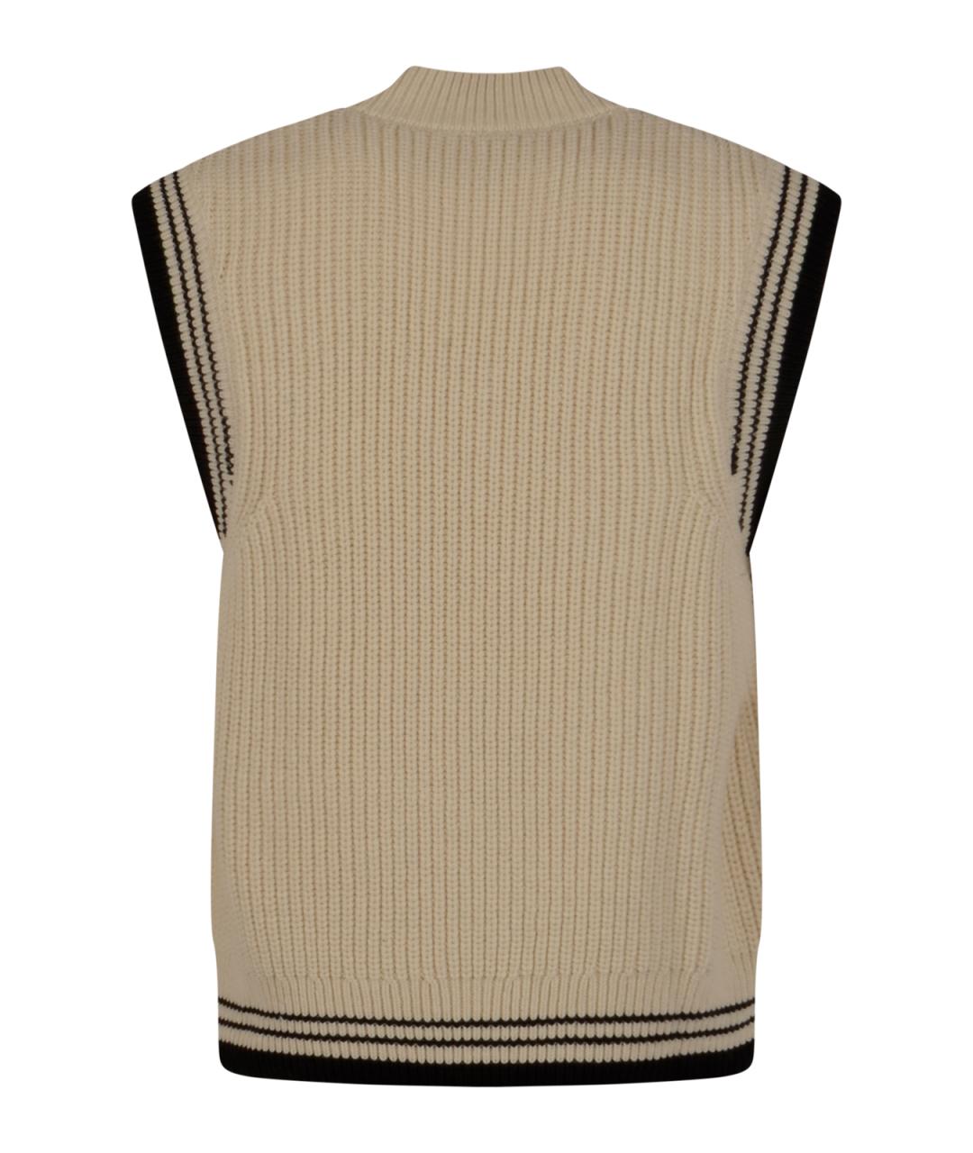 Ami Paris Бежевая хлопковая жилетка, фото 2