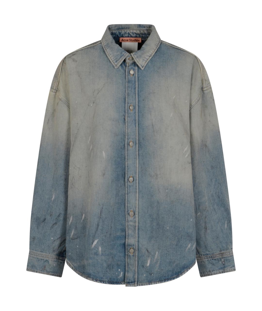 ACNE STUDIOS Синяя хлопковая классическая рубашка, фото 1