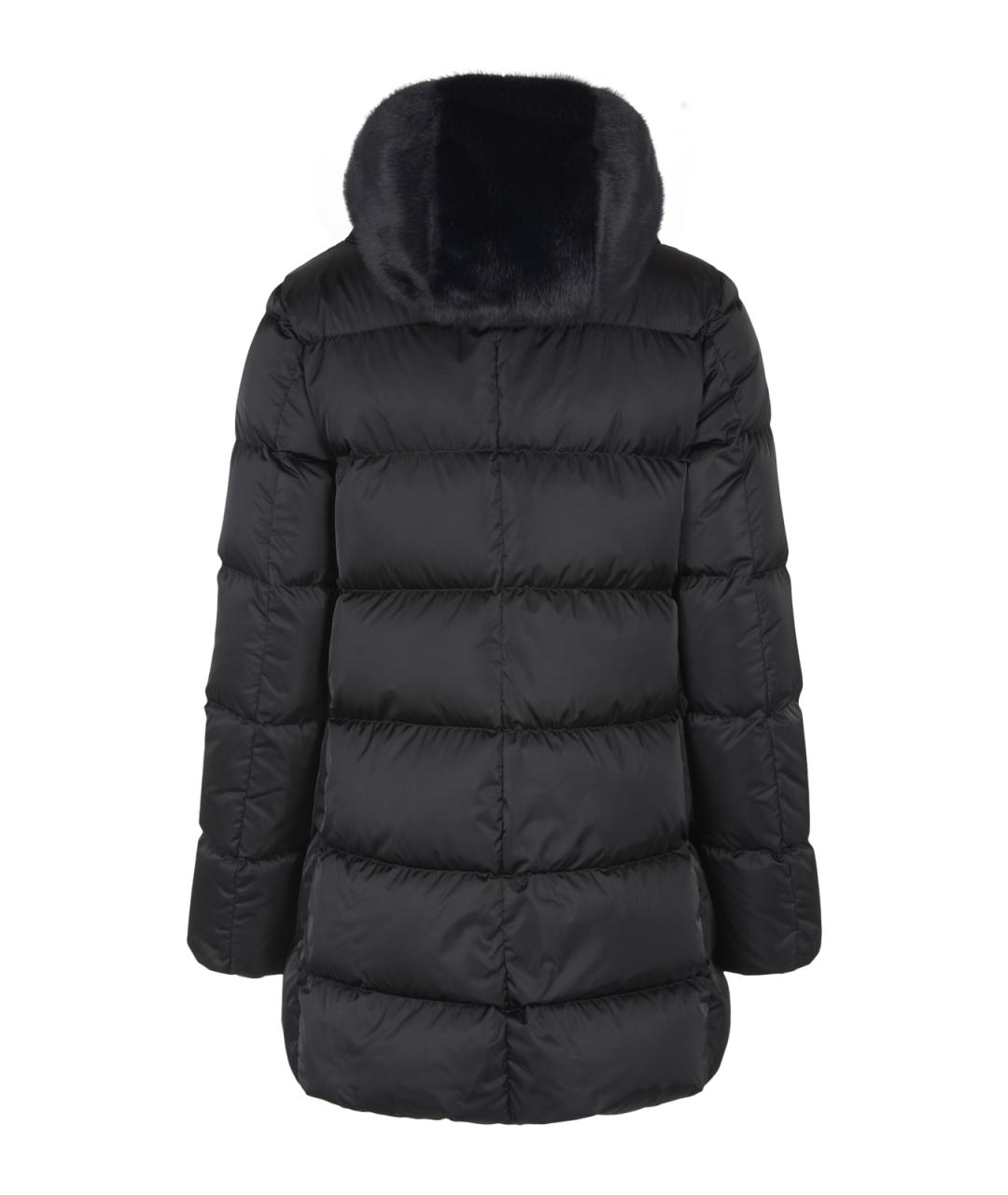 HERNO Черный полиэстеровый пуховик, фото 2