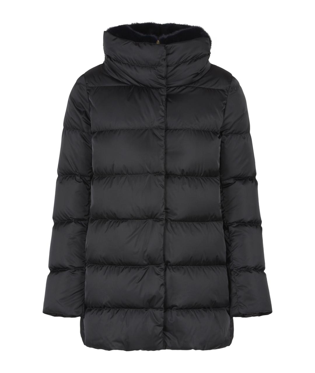 HERNO Черный полиэстеровый пуховик, фото 1