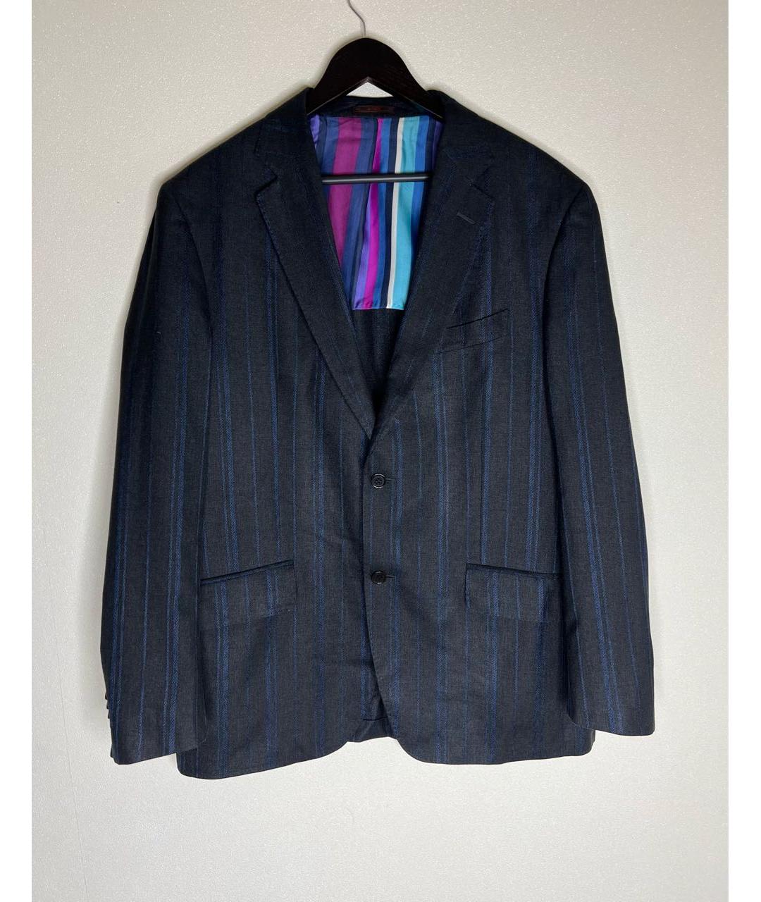 ETRO Серый шелковый пиджак, фото 9