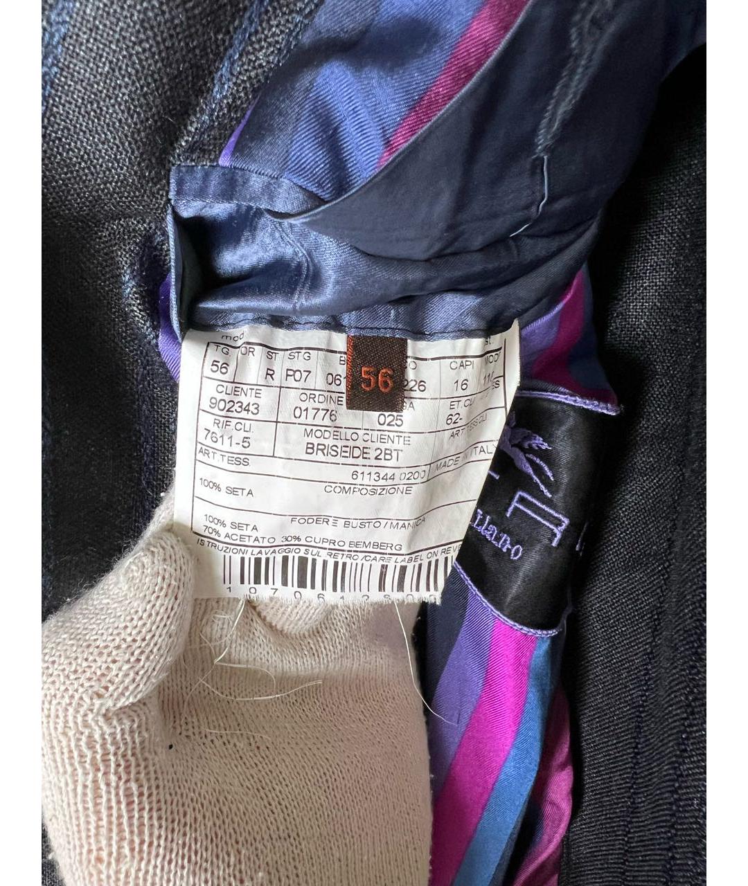 ETRO Серый шелковый пиджак, фото 8