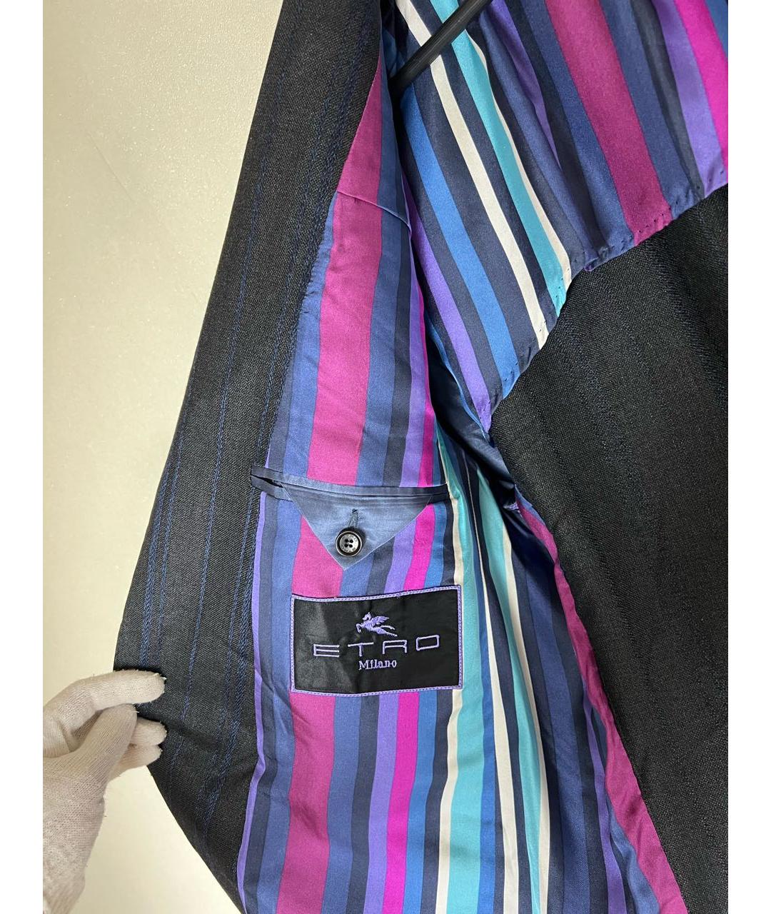ETRO Серый шелковый пиджак, фото 6