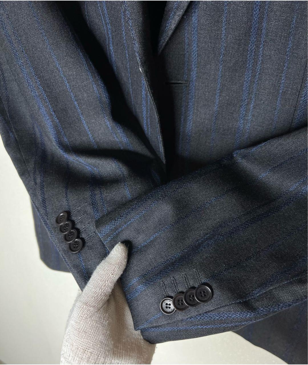 ETRO Серый шелковый пиджак, фото 7