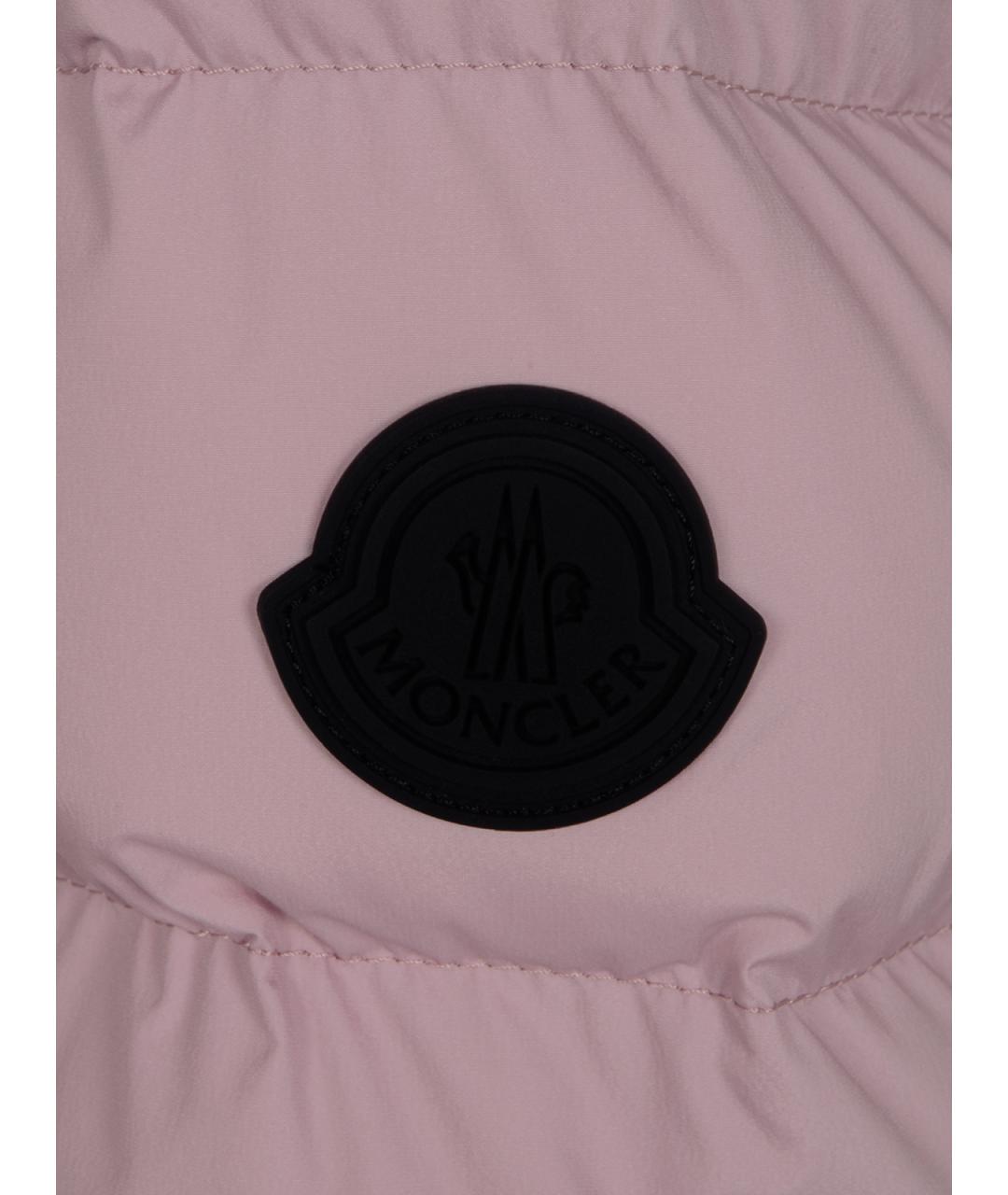 MONCLER Розовая полиамидовая куртка, фото 3