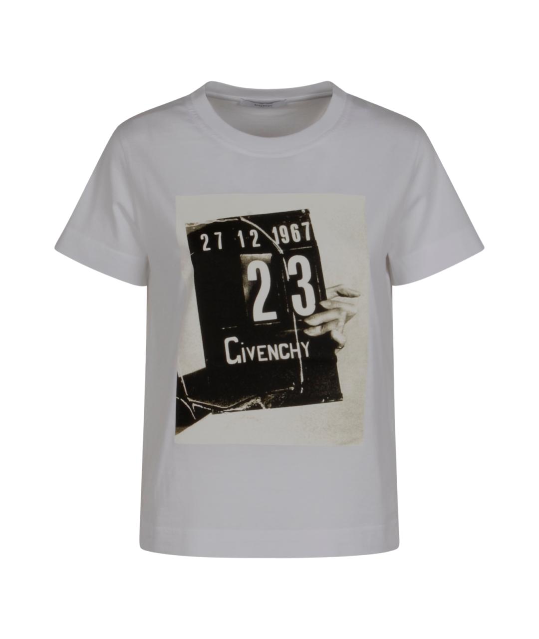 GIVENCHY Белая хлопковая футболка, фото 1